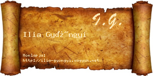 Ilia Gyöngyi névjegykártya
